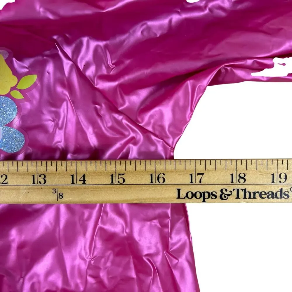 Vintage Y2K Disney Store Princess Pink Vinyl Raincoat Hood Belle Cinderella S/M